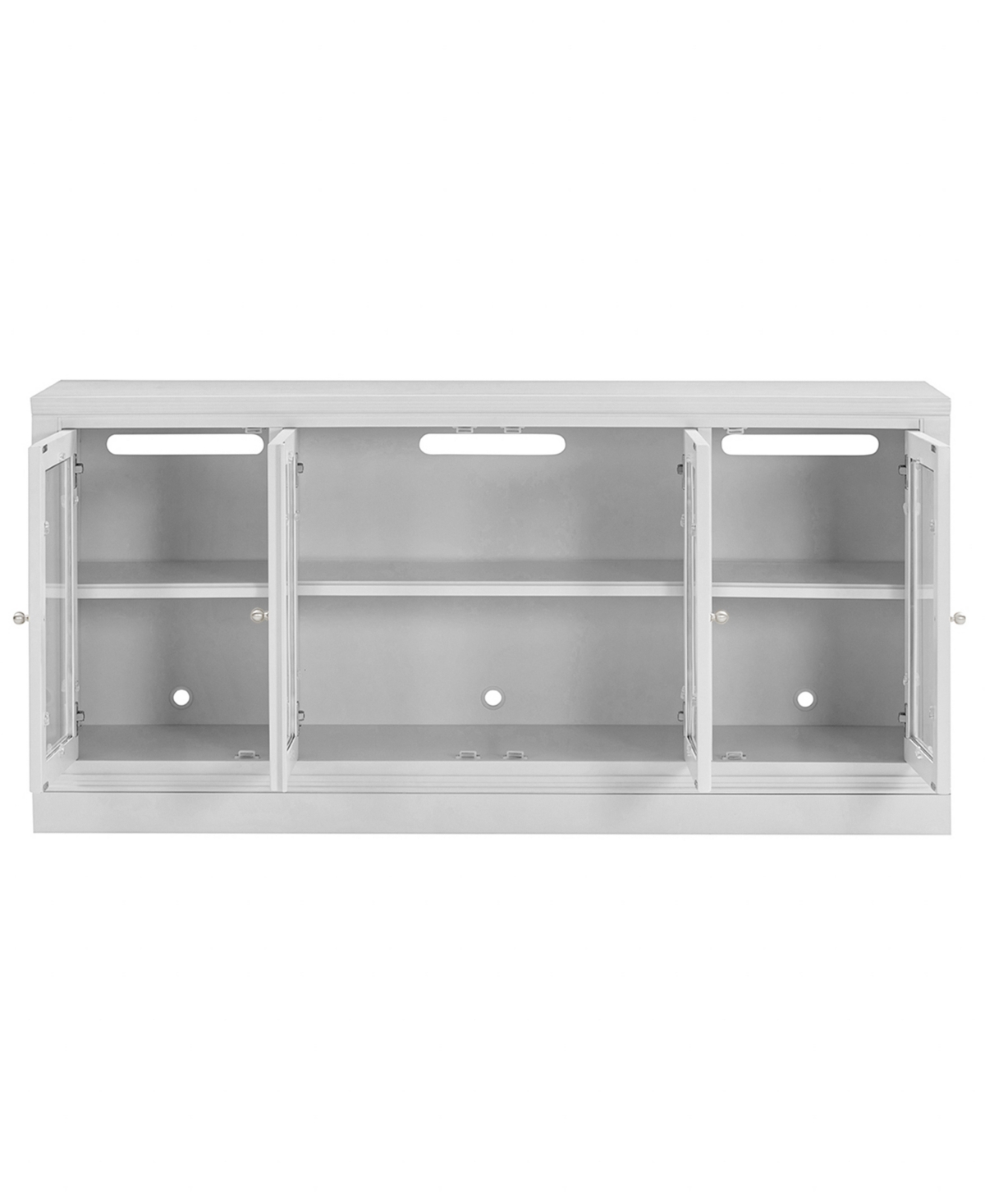 Macy's Furniture 65" Wooden Amren 4 Doors Console Table In Gray