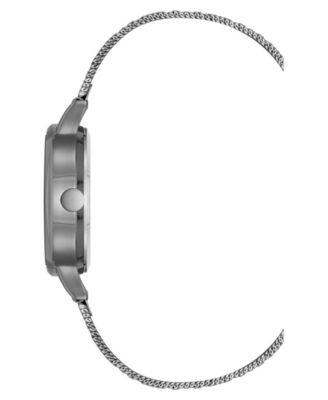 Women's Quartz Capital Gray Stainless Steel Mesh Watch, 34mm