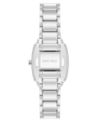 Women's Quartz Cushion Silver-Tone Metal Alloy Watch, 26mm