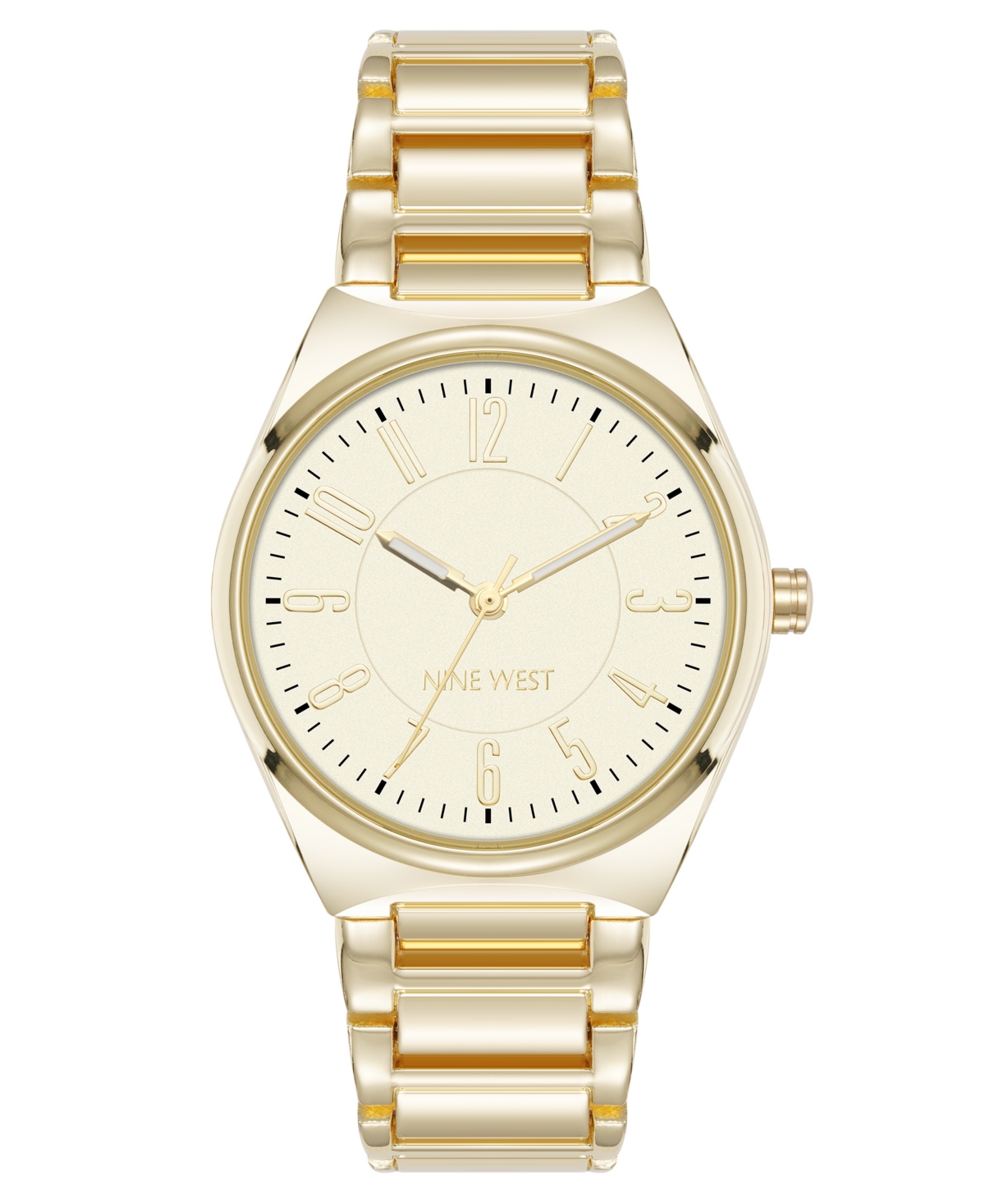 Anne Klein Women's Quartz Easy-to-read Gold-tone Metal Alloy Watch, 34mm In Gold