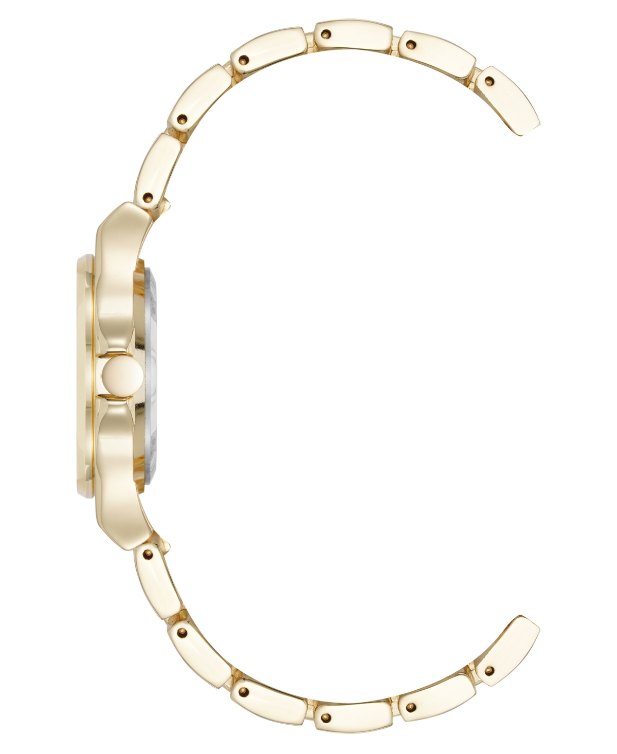 Anne Klein Women's Quartz Iconic Black And Gold-tone Metal Alloy Watch, 35mm In Multi