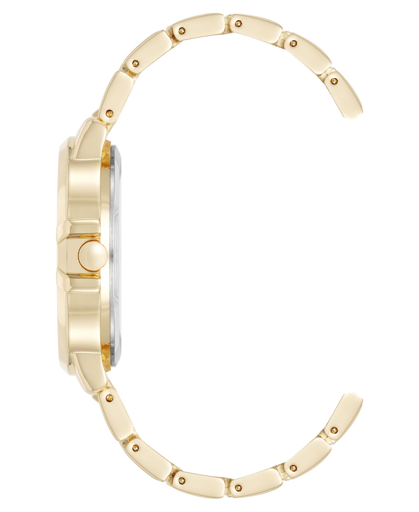 Женские часы Nine West Quartz Classic Black and Gold-Tone Metal Alloy, 35mm — фото 2