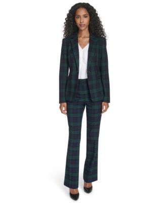 Women's Watch Plaid Slim Fit Blazer