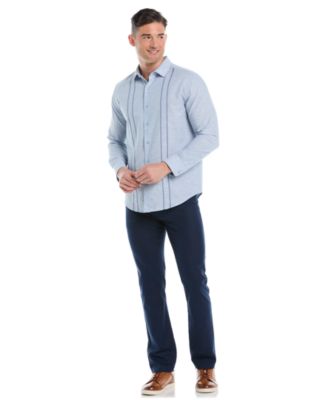 Men's Embroidered Long Sleeve Button Down Shirt