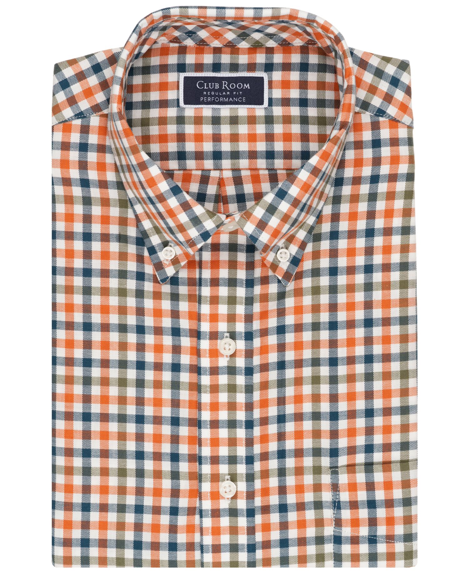 Men's Fashion Plaid Pattern Poplin Shirt