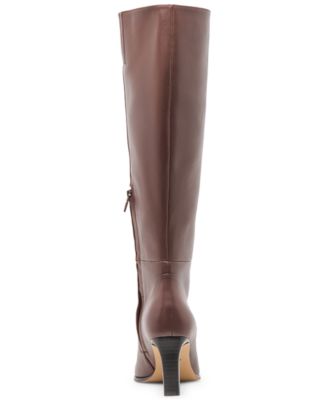 Women's Emmi Wide-Calf Pointed-Toe Blade-Heel Knee-High Tall Dress Boots