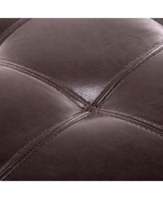 Storage Ottoman Bench 3-seater PU Leather Furniture Foot Stool