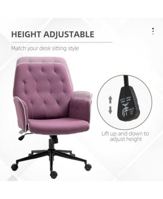 Mid-Back Tufted Spandex Office Computer Swivel Chair,