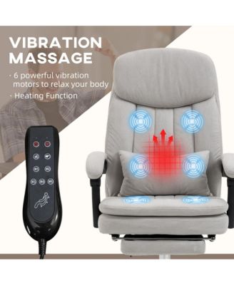 Reclining Vibration Massage Office Chair with Heat, Pillow