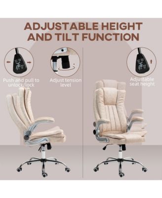 High Back Office Chair with Flip-up Arms and Tilt Function,