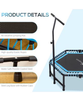 48" Foldable Trampoline Outdoor Bungee Exercise Fitness Jumper,