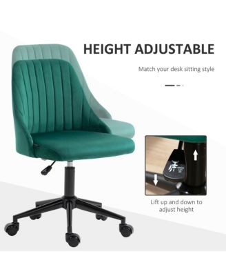 Velvet-Touch Mid-Back Armless Computer Office Task Chair Seat,