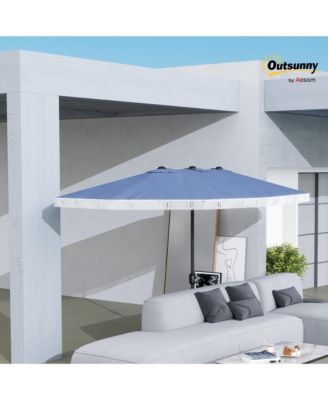 15ft UPF30+ Extra Large Patio Umbrella Market Umbrella, Dark