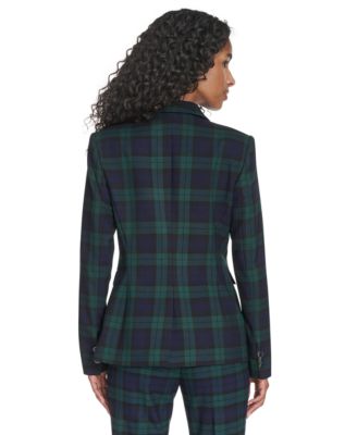 Women's Watch Plaid Slim Fit Blazer