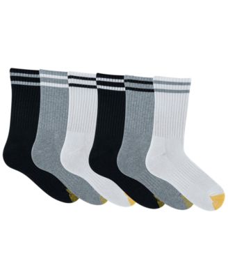Men's 6-Pack Kensington Reinforced Toe Short Crew Socks