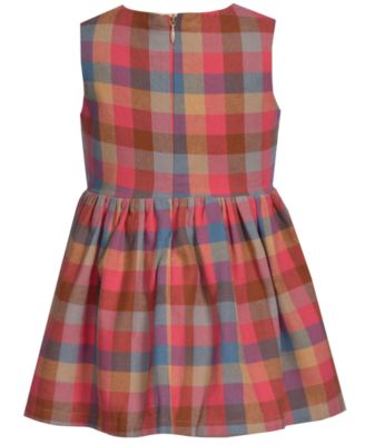 Baby Girls 2-Piece Embroidered Sweater and Plaid Dress Set