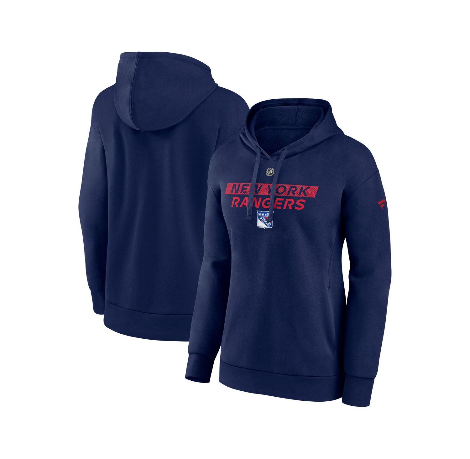 Women's Navy New York Rangers Authentic Pro Core Primary Fleece Pullover Hoodie