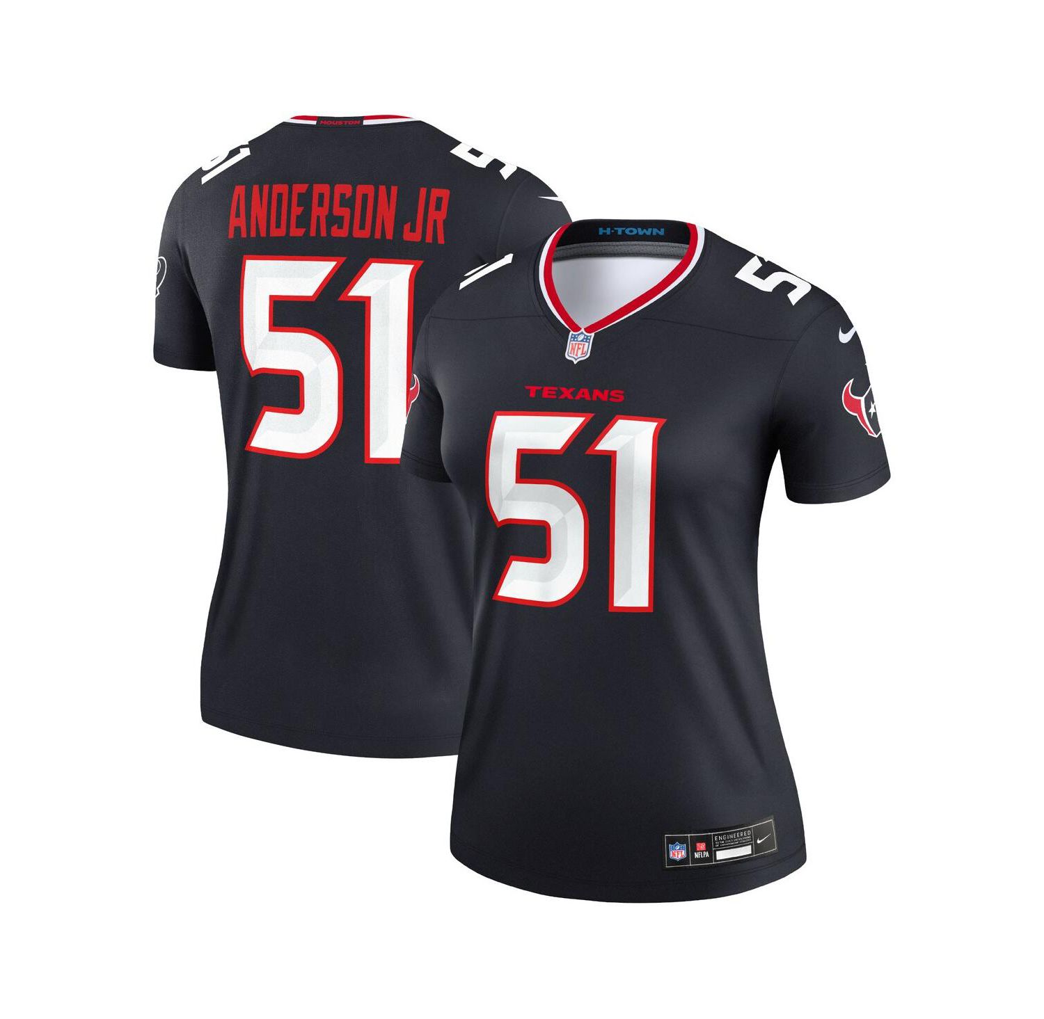 Women's Will Anderson Jr. Navy Houston Texans Legend Player Performance Top