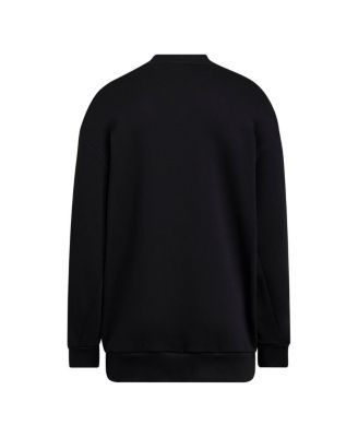 Women's Black Washington Huskies Oversized Crewneck Pullover Sweatshirt