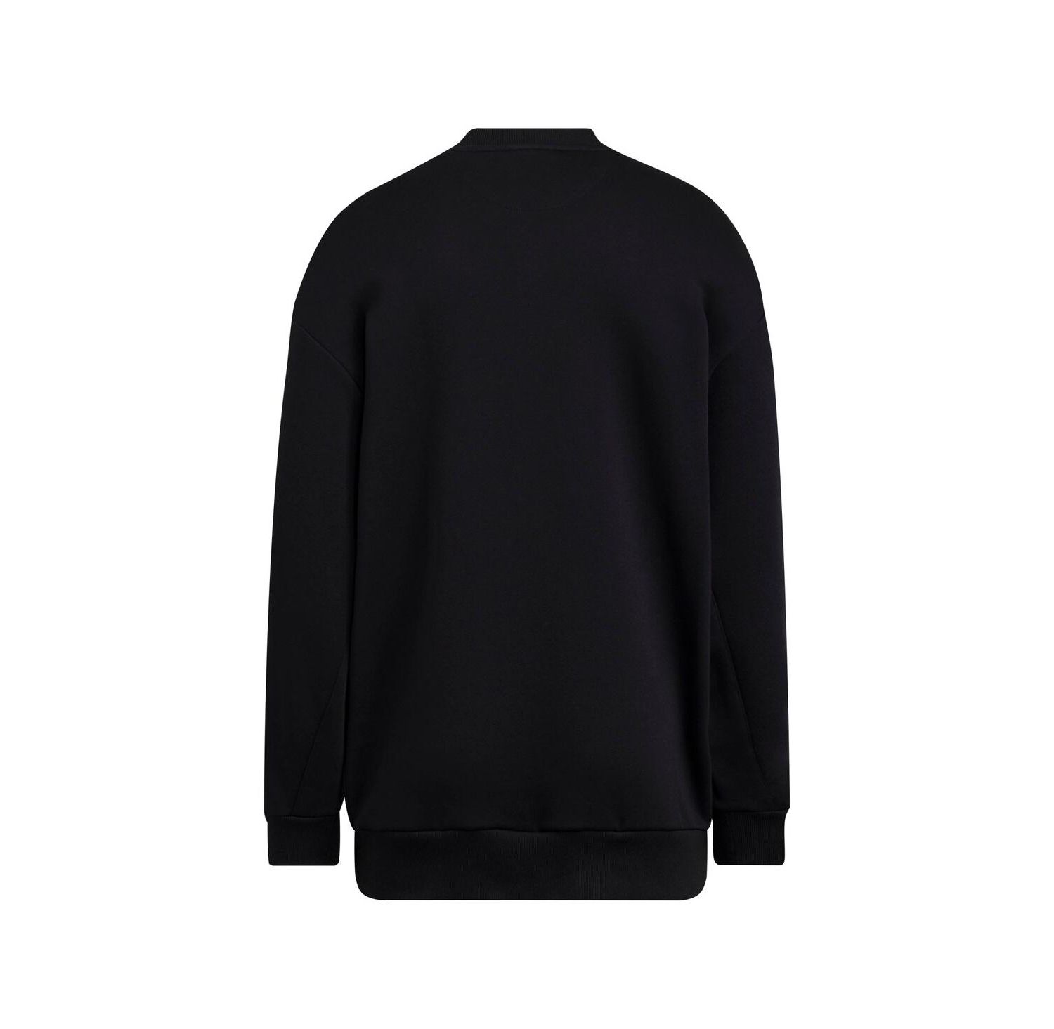 Women's Black Washington Huskies Oversized Crewneck Pullover Sweatshirt