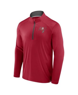 Men's Red Tampa Bay Buccaneers Defender Long Sleeve Quarter-Zip Jacket