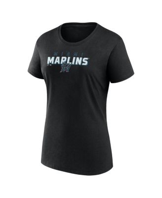 Women's Black Miami Marlins Lean T-Shirt