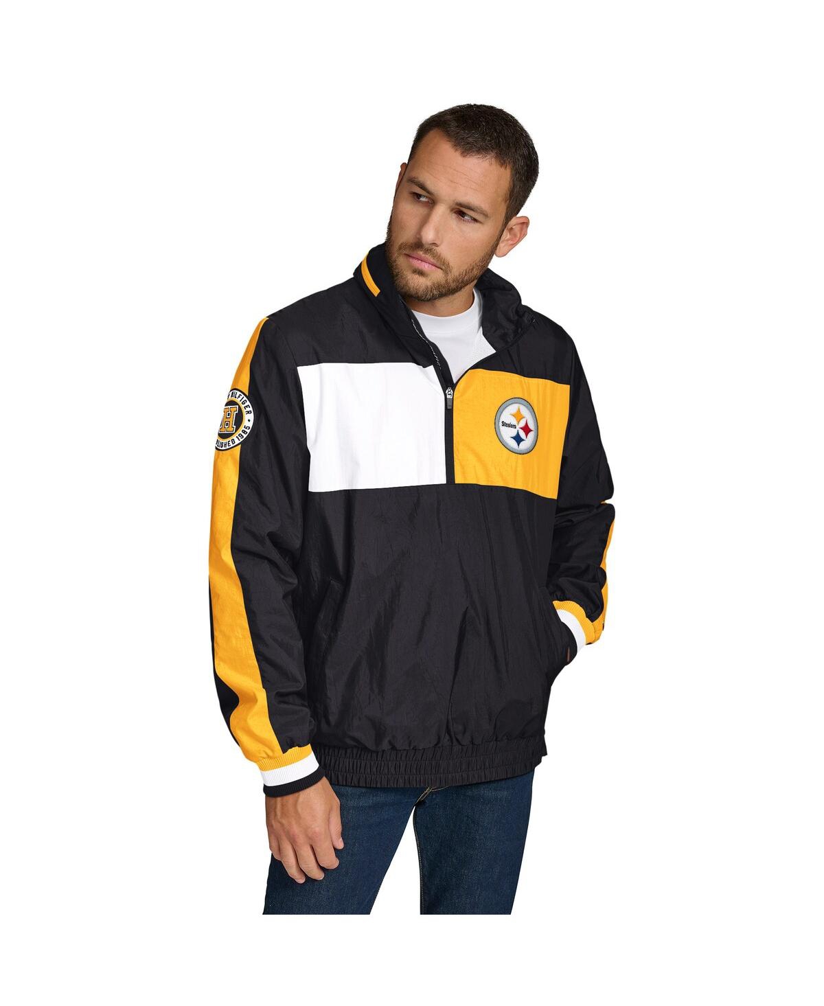 Men's Black Pittsburgh Steelers Gael Lightweight Half-Zip Hoodie - Black