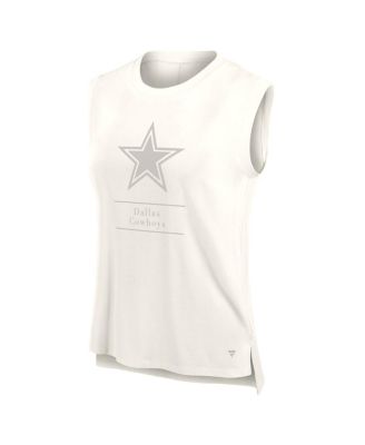 Women's Cream Dallas Cowboys Studio Embrace Tank Top