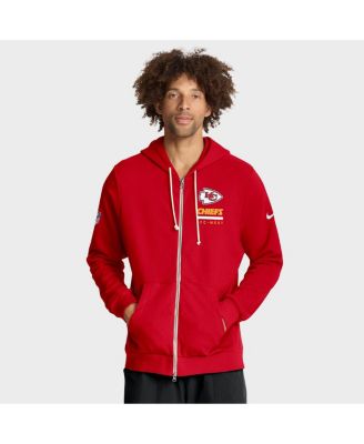 Nike - Men's Red Kansas City Chiefs Sideline Utility Player Performance Full-Zip Hoodie