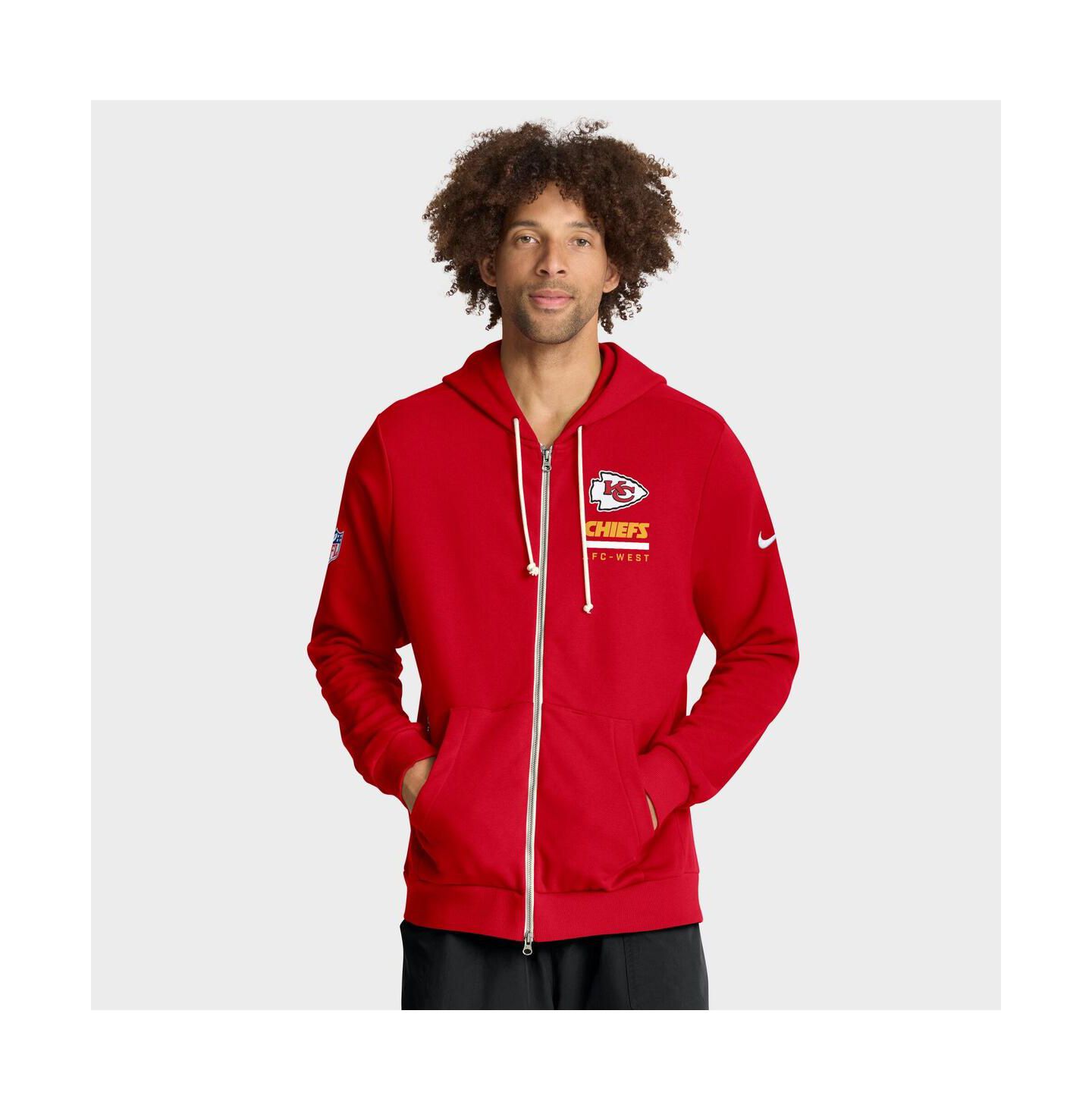 Мужское худи Nike Red Kansas City Chiefs Sideline Utility Player Performance Full-Zip — фото 1