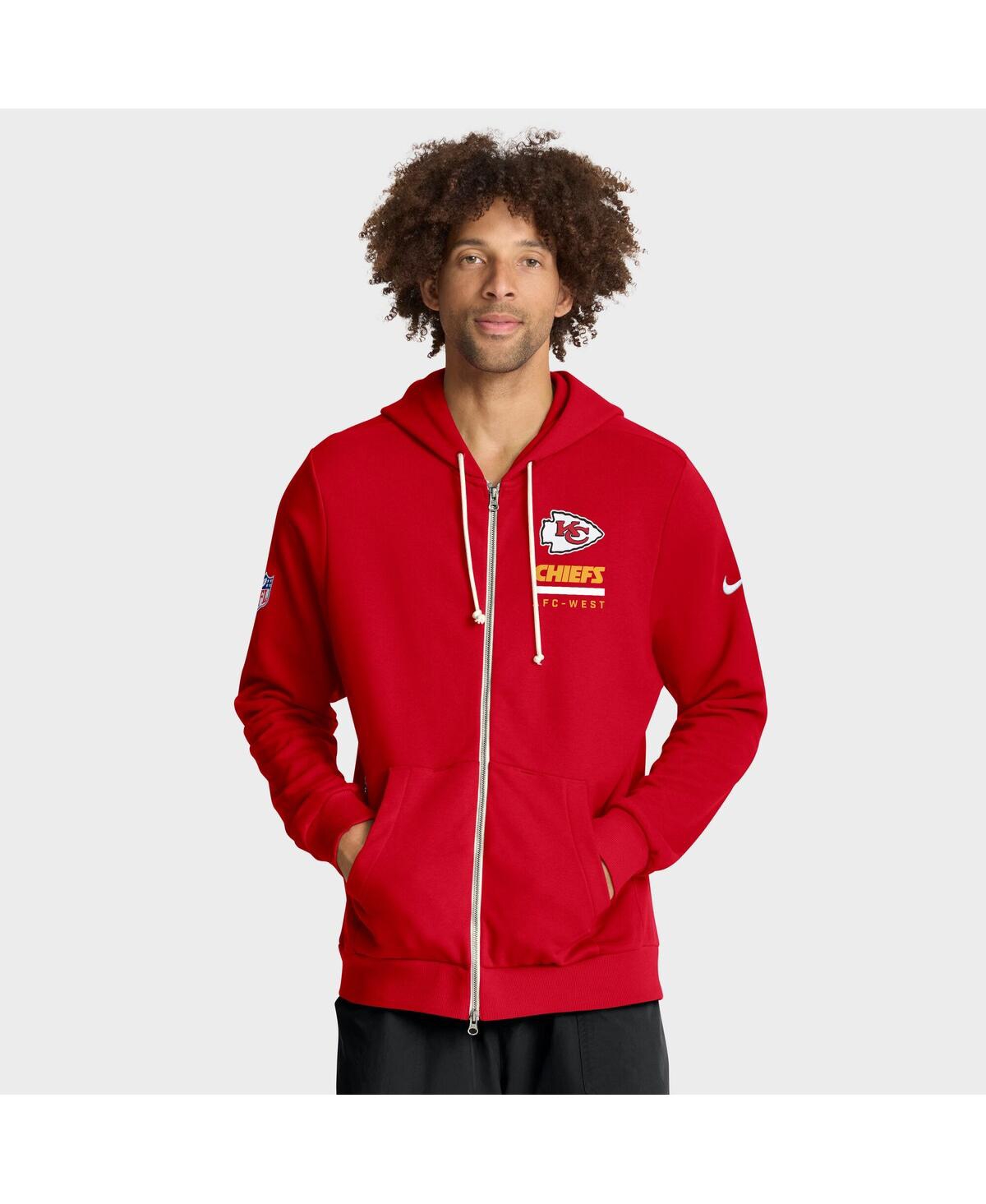 Nike Red Kansas City Chiefs Sideline Standard Issue Utility Player Dri-fit Full-zip Hoodie In Red