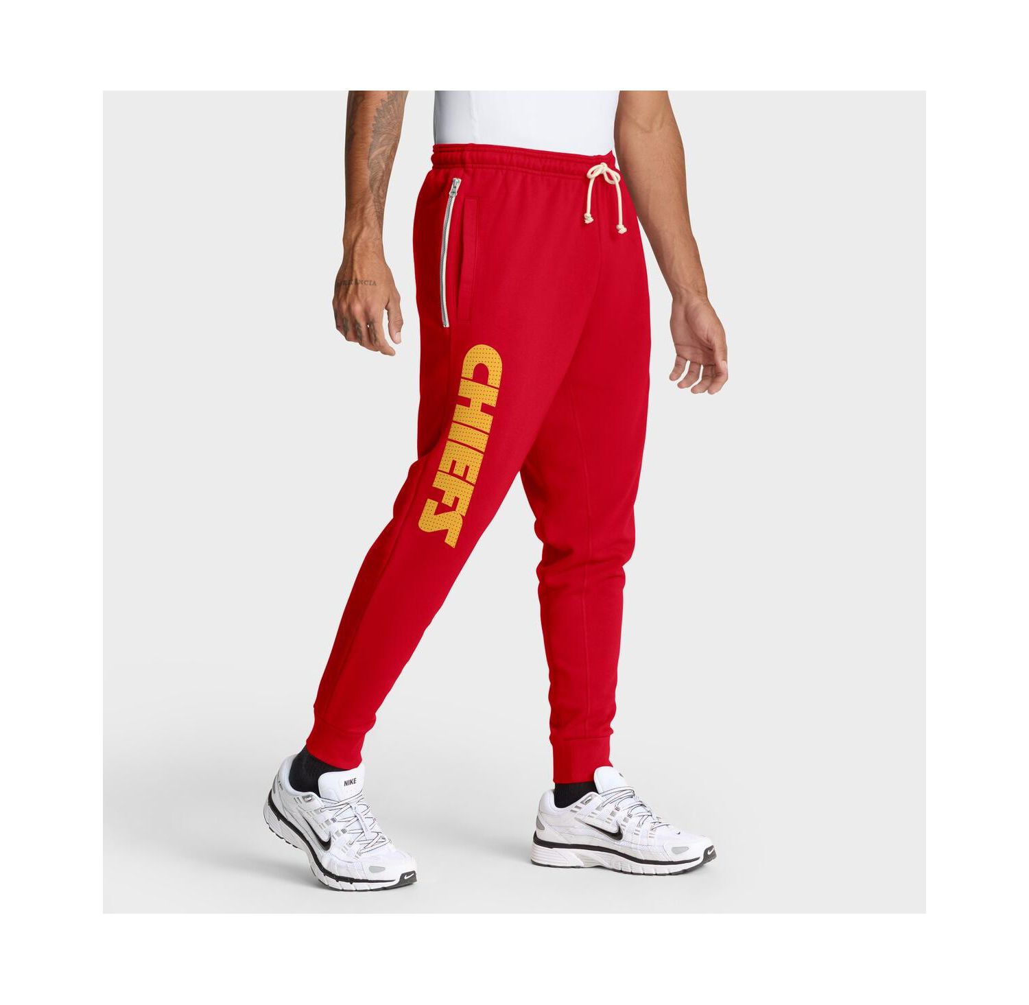 Men's Red Kansas City Chiefs Sideline Ground Game Performance Taper Pants
