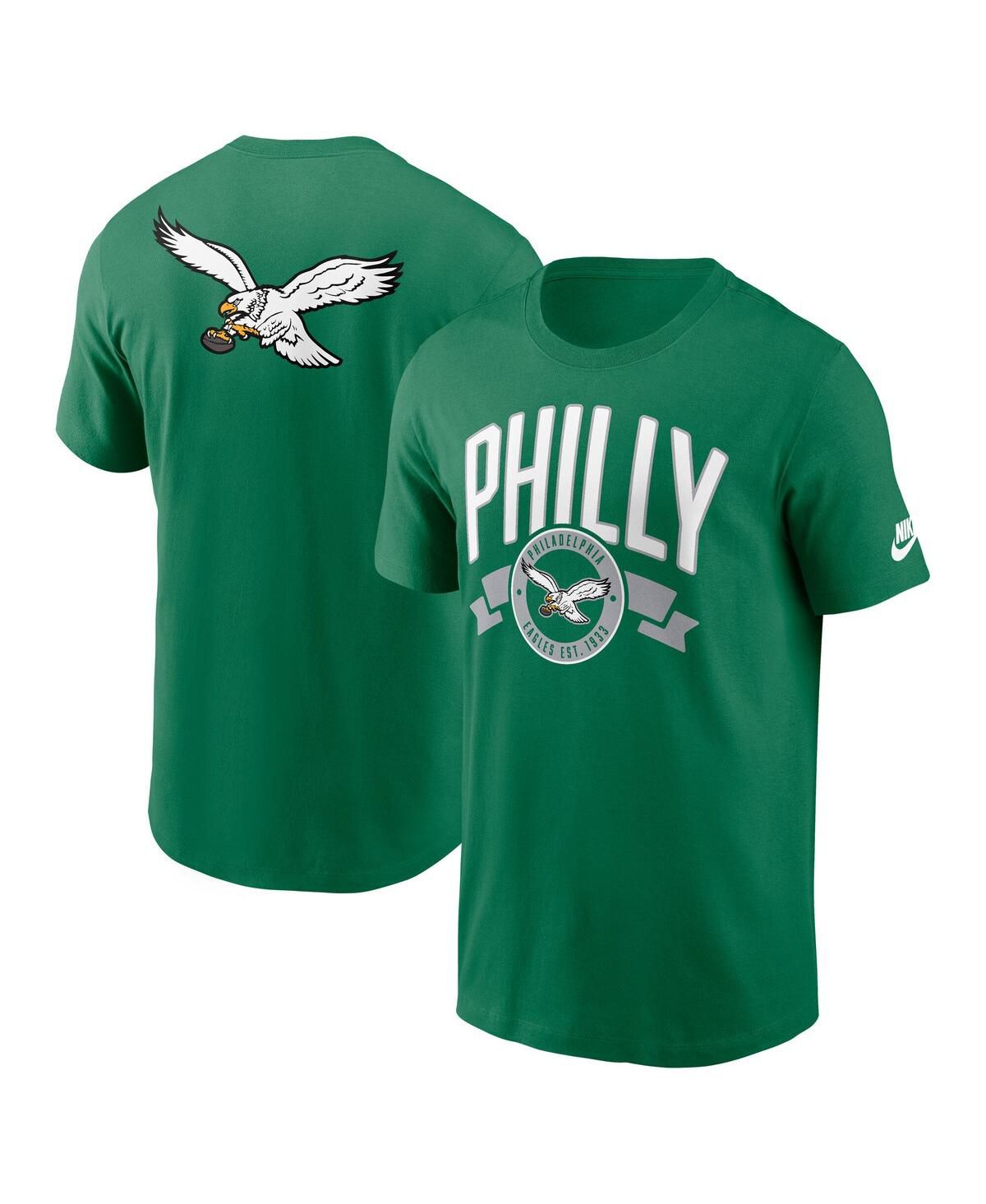 Мужская футболка Kelly Green Philadelphia Eagles с перемоткой спереди и сзади Hit Essential