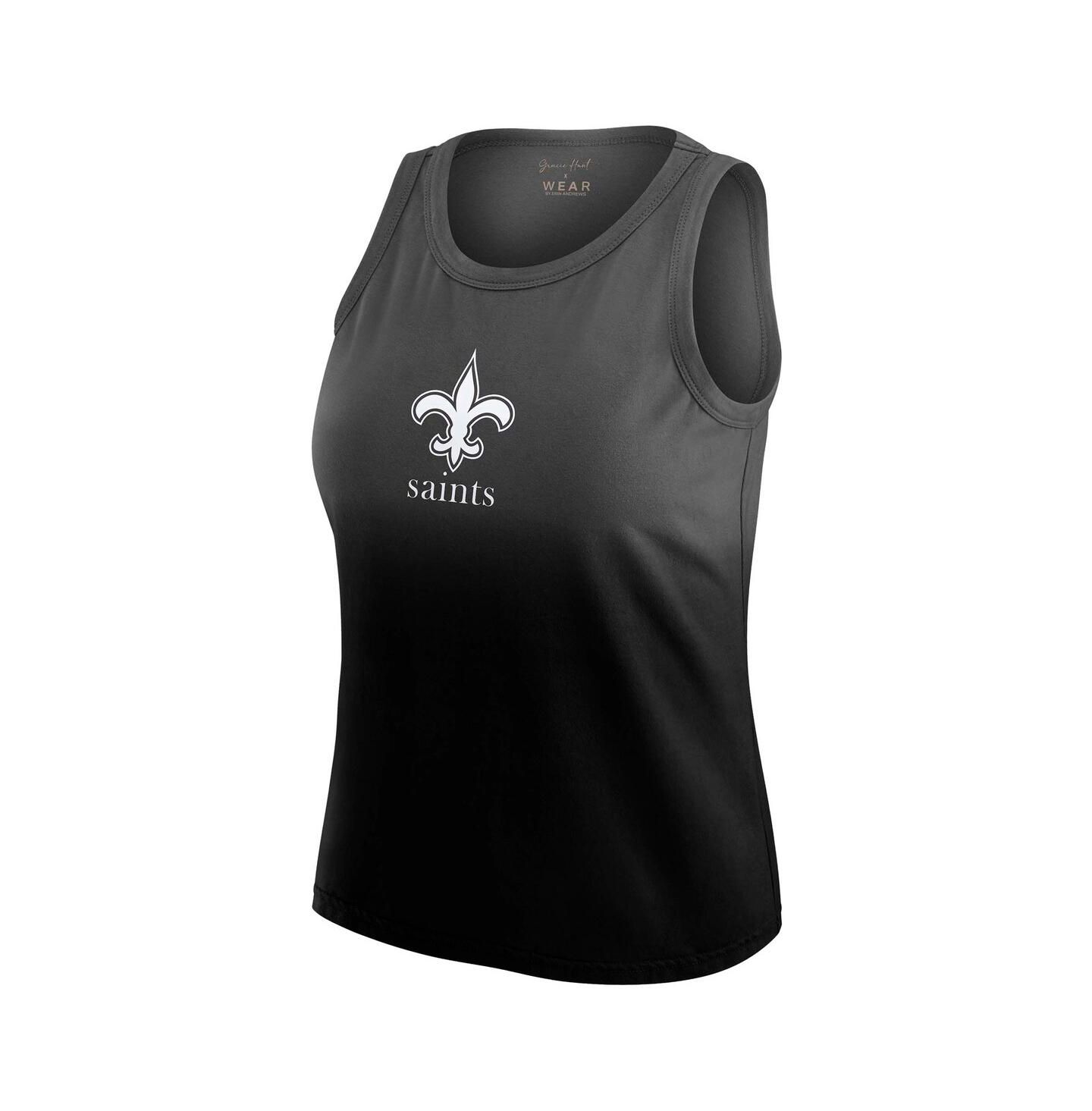 Женский топ WEAR by Erin Andrews Black New Orleans Saints Ombre — фото 2