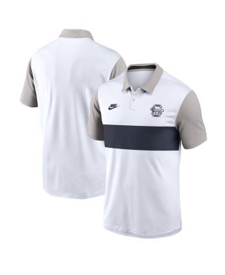 Nike - Men's White/Gray Penn State Nittany Lions Athletic Prep Legacy Logo Vapor Performance Polo Shirt