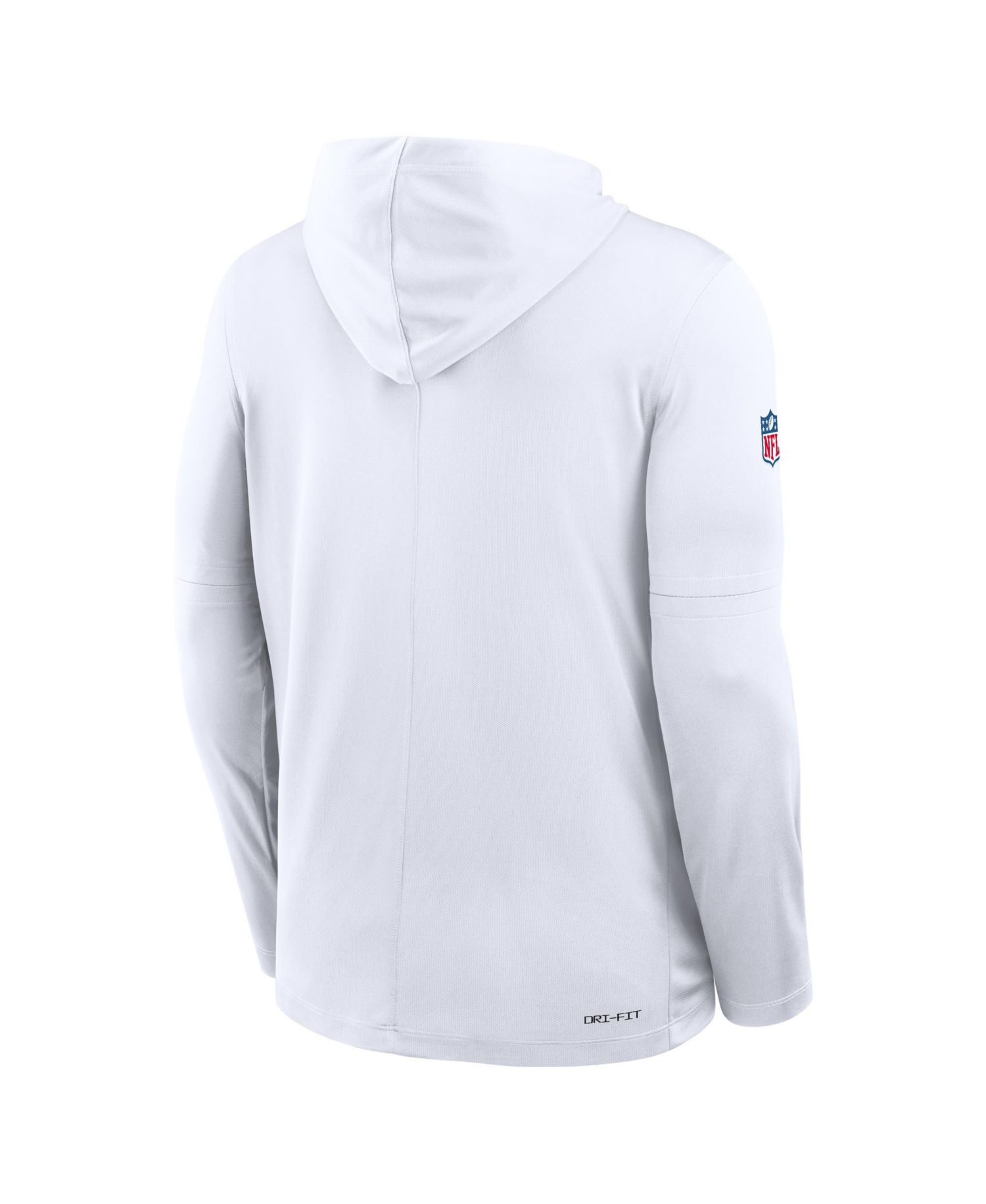 Men's White Minnesota Vikings Sideline Pure Fury Performance Long Sleeve Hoodie T-Shirt