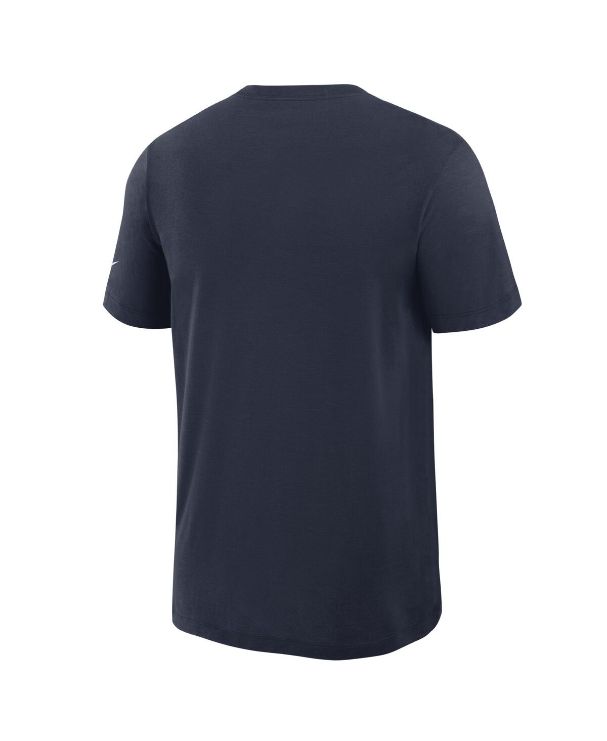 Nike Navy Chicago Bears Left End Run Slub Performance T-shirt In Blue