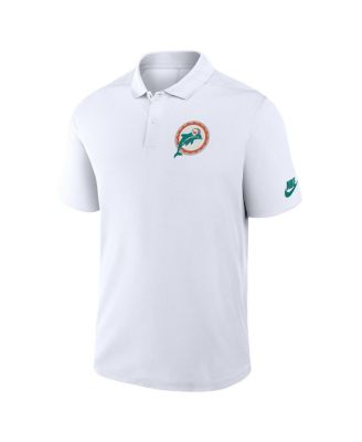 Men's White Miami Dolphins Rewind Victory Performance Polo Shirt