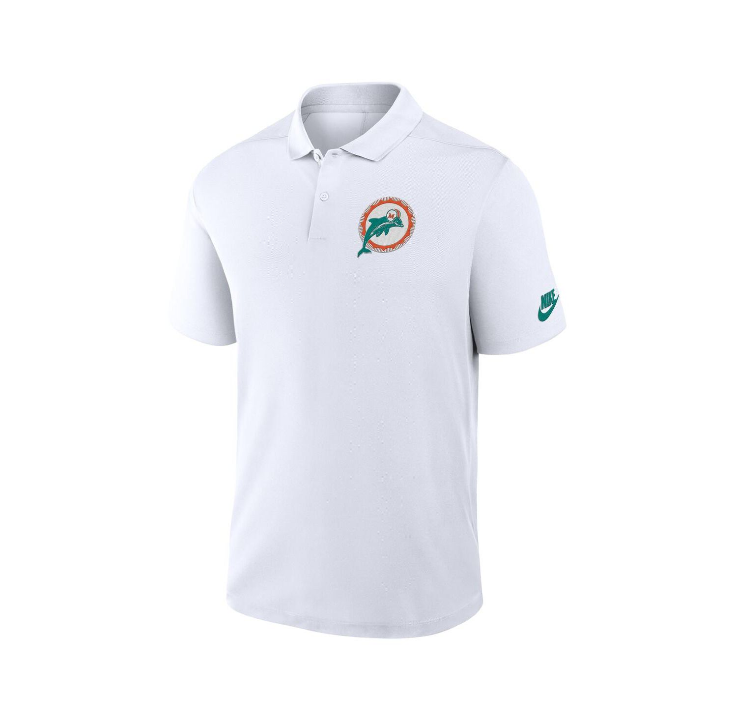 Men's White Miami Dolphins Rewind Victory Performance Polo Shirt
