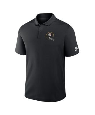 Men's Black Pittsburgh Steelers Rewind Victory Performance Polo Shirt