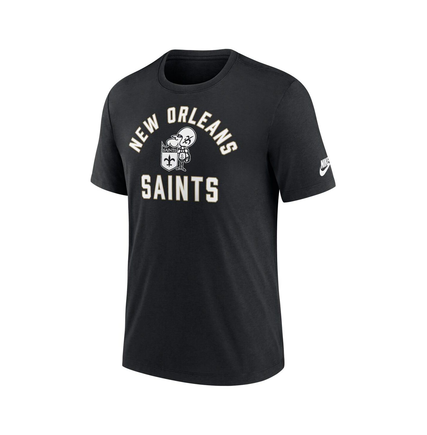 Мужская футболка Nike Black New Orleans Saints Favorable Timeline Tri-Blend — фото 2