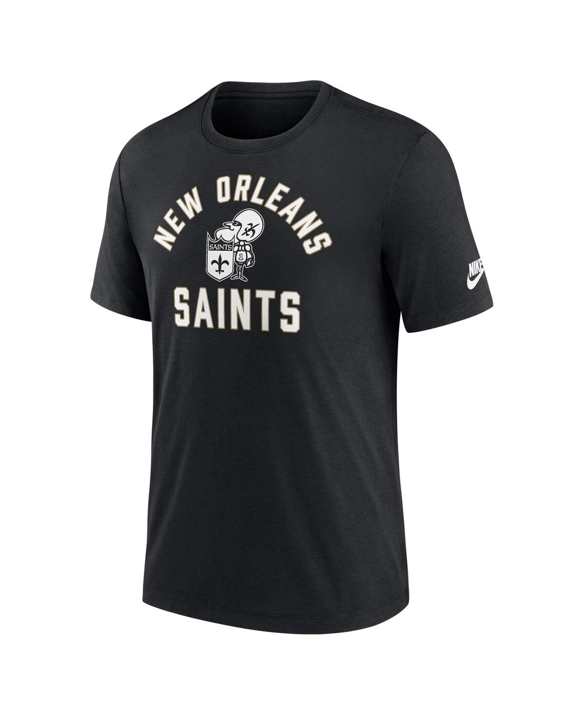 Nike Black New Orleans Saints Favorable Timeline Tri-blend T-shirt In Black