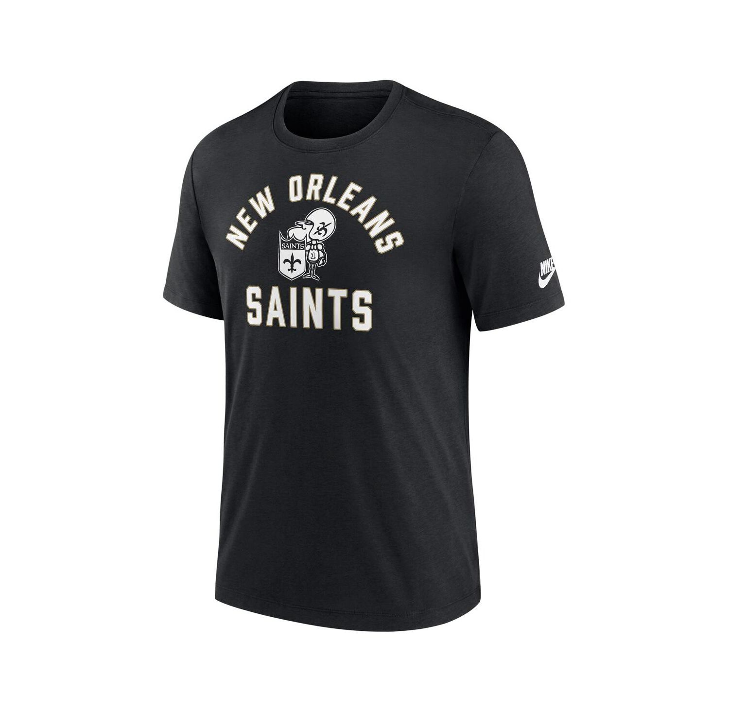 Men's Black New Orleans Saints Favorable Timeline Tri-Blend T-Shirt