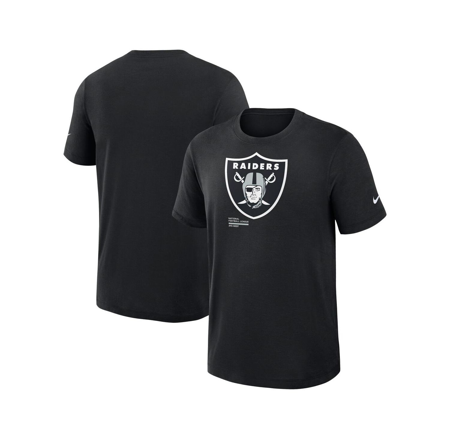 Men's Black Las Vegas Raiders Left End Run Slub Performance T-Shirt
