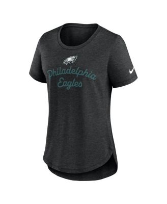Women's Black Philadelphia Eagles Script Tri-Blend T-Shirt