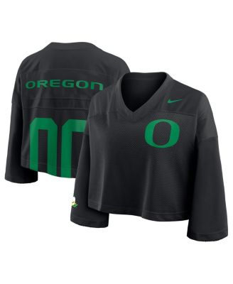 Nike - Women's Black Oregon Ducks Cropped Mesh Fashion Jersey