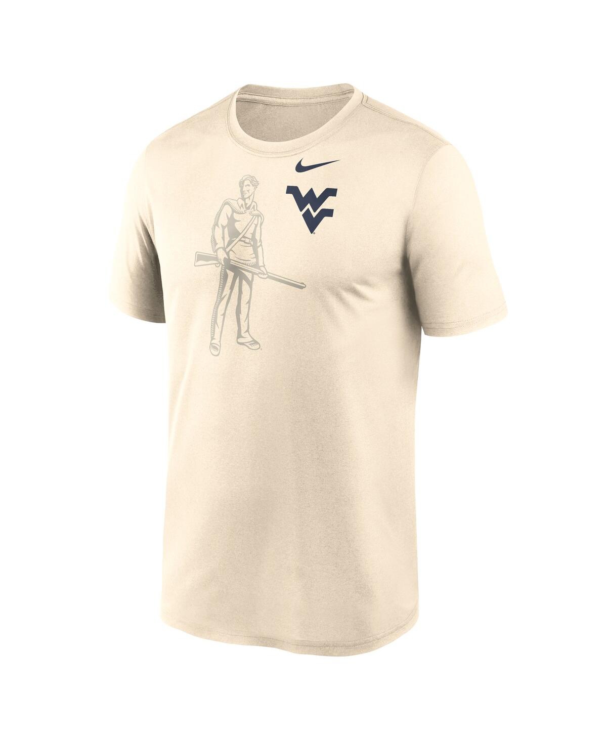 Nike Natural West Virginia Mountaineers Campus Shadow Legend Performance T-shirt In Brown