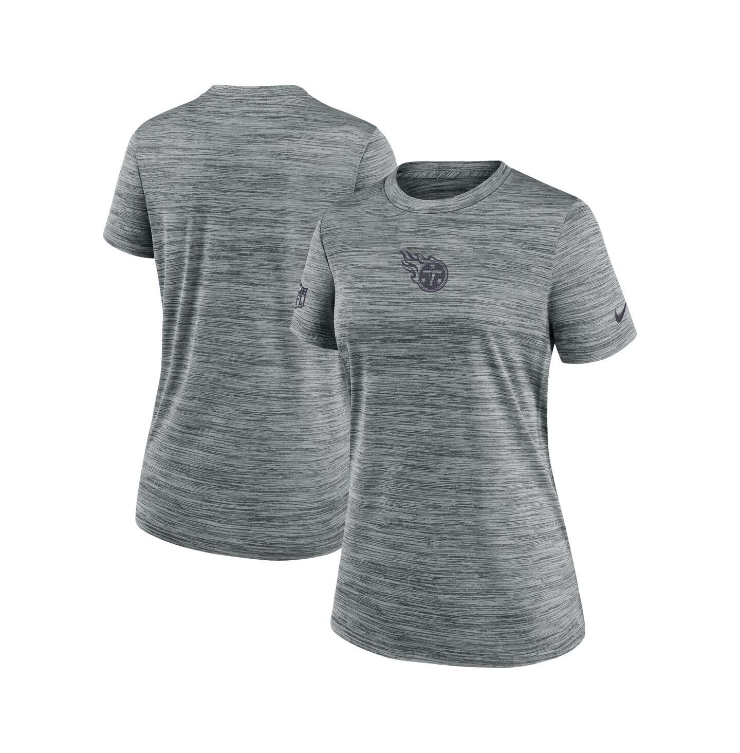 Женская футболка Nike Gray Tennessee Titans Sideline Velocity Performance — фото 1