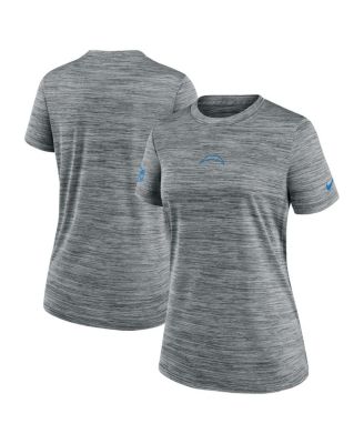 Nike - Women's Gray Los Angeles Chargers Sideline Velocity Performance T-Shirt