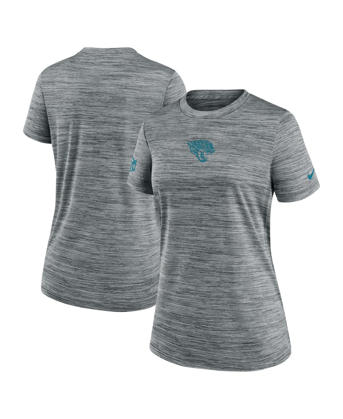 Women's Gray Jacksonville Jaguars Sideline Velocity Performance T-Shirt - Gray